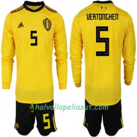 Jalkapallo Pelipaidat Belgia VERTONGHEN 5 Lasten World Cup 2018 Vieraspaita Pitkähihainen